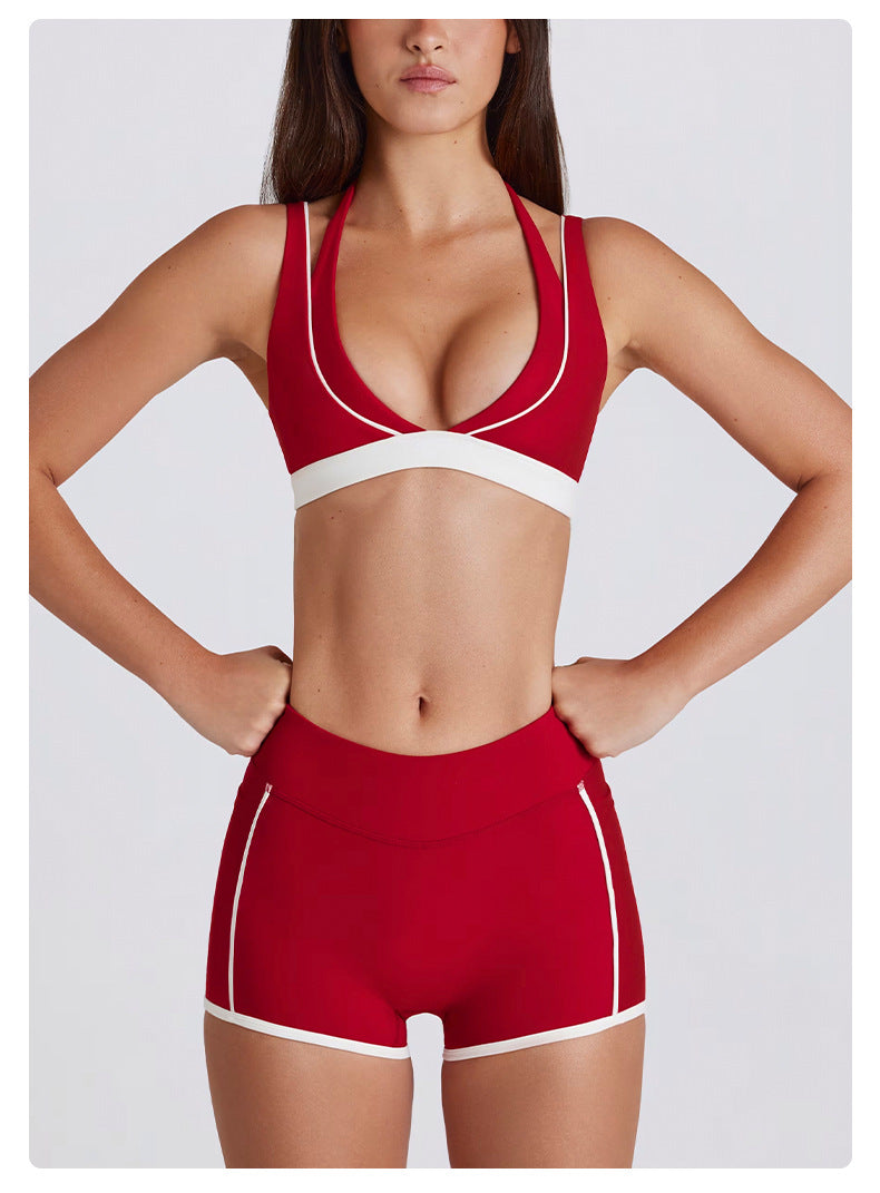SET SHORT + TOP BORDE CONTRASTE – SOPORTE Y FEMINIDAD DEPORTIVA