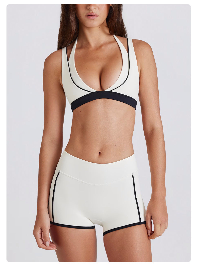SET SHORT + TOP BORDE CONTRASTE – SOPORTE Y FEMINIDAD DEPORTIVA