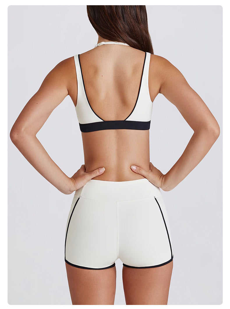 SET SHORT + TOP BORDE CONTRASTE – SOPORTE Y FEMINIDAD DEPORTIVA